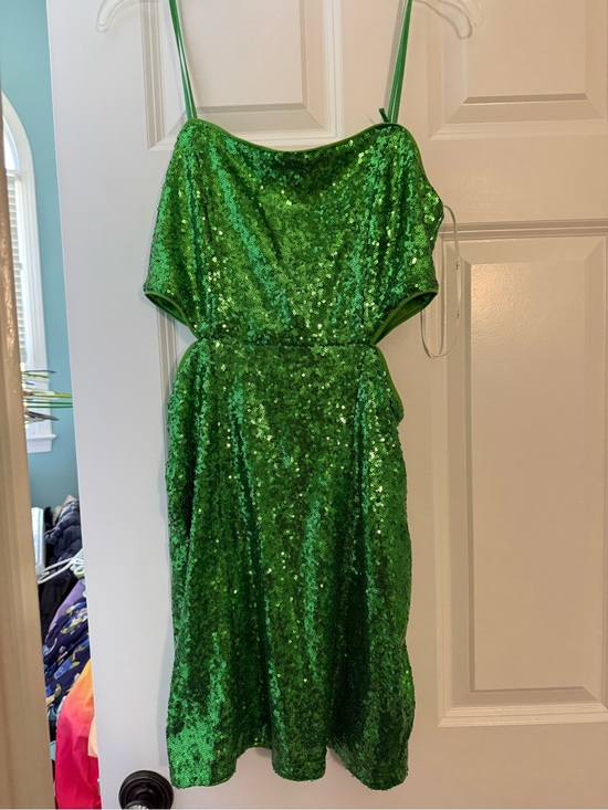 Lulus Dresses & Skirts - Lulus Shining and Glam Green Sequin Cutout Bodycon Mini Dress
